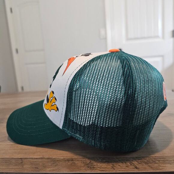 Miami Hurricanes Snap Back Hat Cap Sebastian the Ibis NCAA Large Print Trucker - Picture 5 of 8